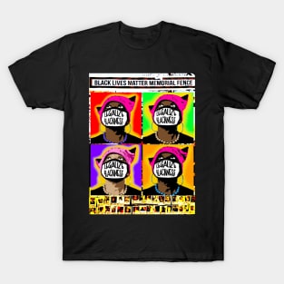 Legalize Blackness Black Lives Matter Memorial Fence Warhol - Front T-Shirt